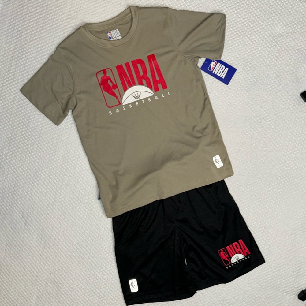🔥🌟NBA: Boys 2 Piece, S/S T-Shirt W/ Short Set🔥🌟